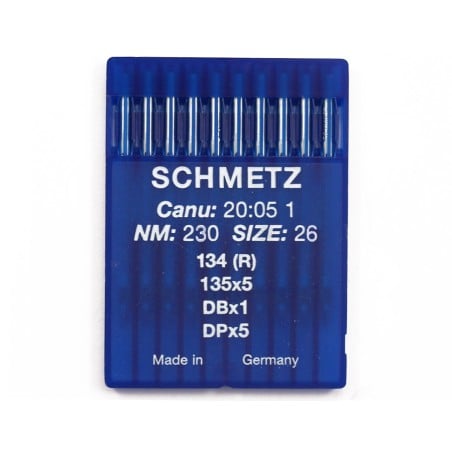 SCHMETZ sewing machine needles CANU 20:05,134R,SY 1955,DPx5,135x5 SIZE 230/26